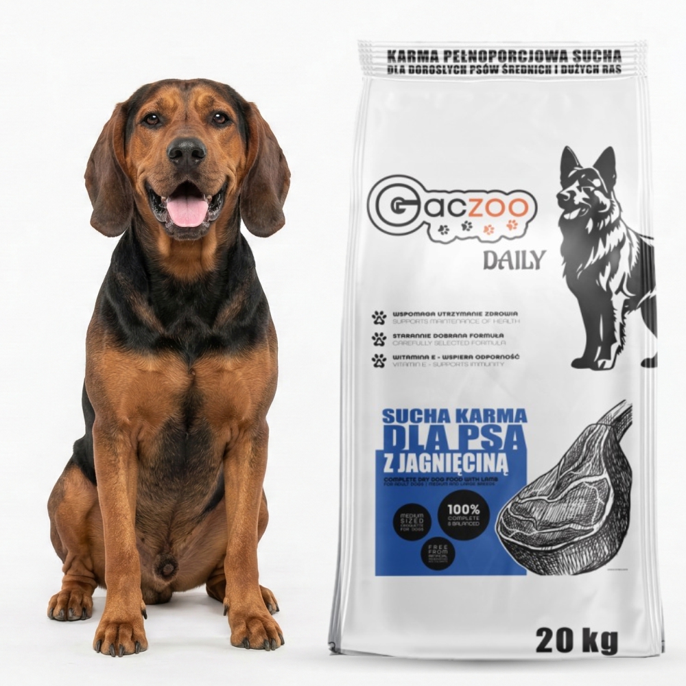 Gaczoo DAILY karma sucha dla psa Jagnięcina 20kg